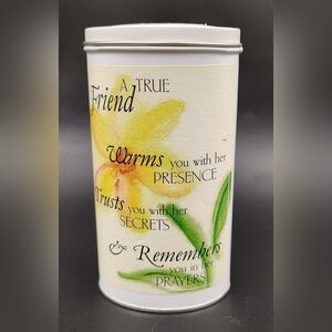 FREE w/ Purchase Floral Friendship Quote Candle  Tin